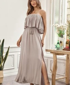 CUPSHE Dresses Gerry Sleeveless Pleated Maxi Dress
