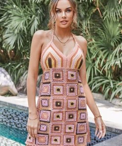 CUPSHE Carlene Halter Neck Thin Straps A-Shape Dress Dresses