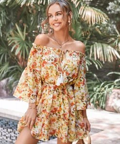 CUPSHE Carlene Fringe Elastic Waist A-Shape Dress Dresses