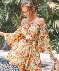 CUPSHE Carlene Fringe Elastic Waist A-Shape Dress Dresses