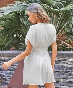 CUPSHE Beach Dresses Iren V-neck Short Sleeve Cover Up