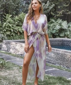 CUPSHE Teresa Elastic Waist Plunge Cover-Up Dress Summer Dresses 2022