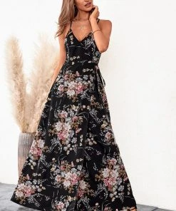 CUPSHE Dresses Hermine Thin Straps Tie Waist Slip Dress