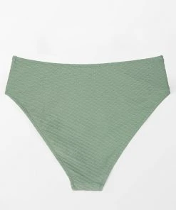 CUPSHE Swimwear UP TO 70% OFF Landry Textured High Waisted Bikini Bottom