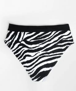CUPSHE Joelle Zebra Striped Plus Size Bikini Bottom