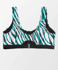 CUPSHE Amiyah Zebra Print Cut Out Plus Size Bikini Top