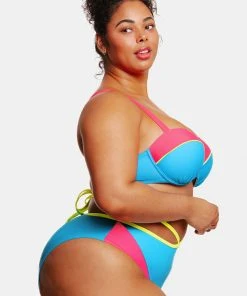 CUPSHE Colorblock Underwire Bralette & Strappy Plus Size Bikini Set