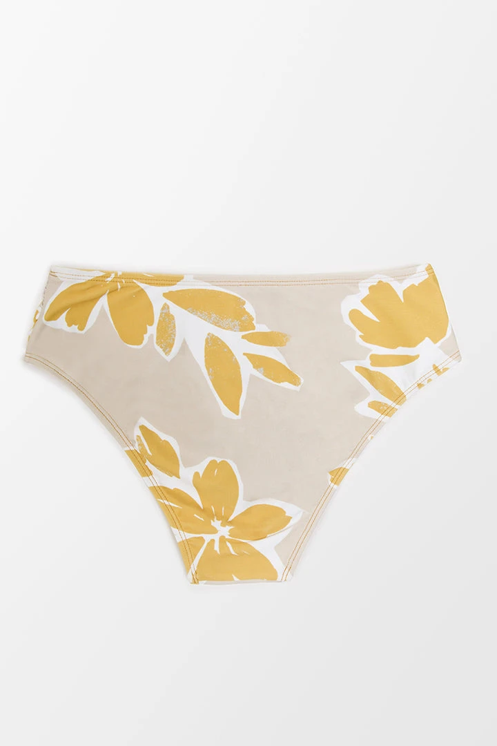 CUPSHE Delicate Expressions Side Shirred Mid Rise Bikini Bottom