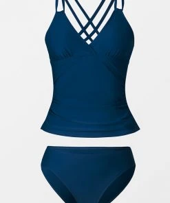 CUPSHE The Wizard Of Oz Blue V Neck Tankini And Hipster Set Bikinis