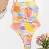 CUPSHE One Pieces Luminescent Belted Ring Square Neck One Piece Swimsuit