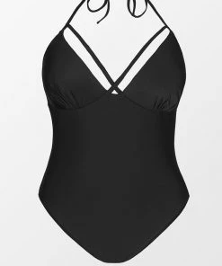 CUPSHE Kacie Black Cut Out Black Plus Size One Piece Swimsuit Swimwear BOGO 40% OFF