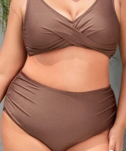 CUPSHE Strawberry Fields High Waist Tummy Control Plus Size Bikini