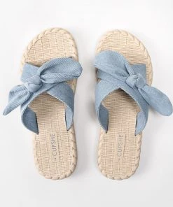 CUPSHE Accs & Clothing Cloverfield Crisscross Bow Knot Slide Sandals