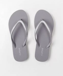 CUPSHE Accs & Clothing Slate Grey Flip Flops