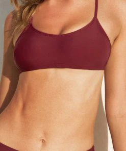 CUPSHE Bikinis Keep It Cool Red Cross Back Bralette Bikini Top