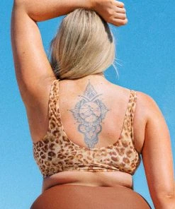 CUPSHE Josie Leopard Bowknot Plus Size Bikini Top Swimwear BOGO 40% OFF