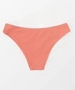 CUPSHE Sanddollar Texture Standard Rise Hipster Bikini Bottom