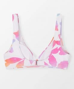 CUPSHE Wanderlust Floral Molded Wrap Front Bralette Bikini Top Swimwear UP TO 70% OFF