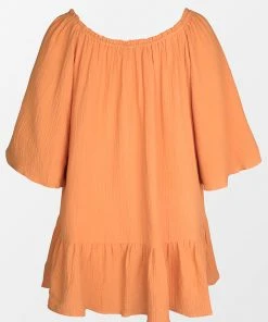 CUPSHE Summer Dresses 2022 Sarina Round Neckline Ruffled Cover Up