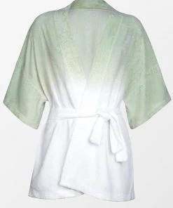 CUPSHE Dianna V-neck Open Front Tie Waist Kimono Cover Ups