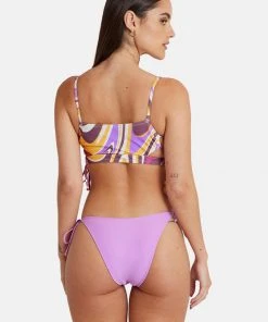 CUPSHE Amethyst Waves Midkini & Extra Cheeky Hipster Set Bikinis