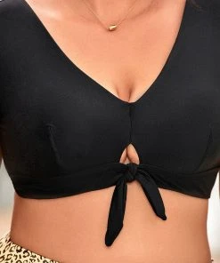 CUPSHE Swimwear UP TO 70% OFF Keep It Cool Cap Sleeve High Waist Tummy Control Plus Size Bikini