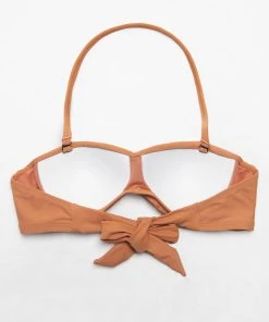 CUPSHE Brylee Twist Bandeau Back Tie Bikini Top Swimwear UP TO 70% OFF