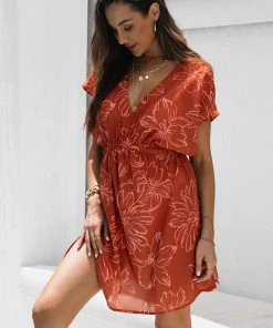 CUPSHE Kira Dolman Sleeve Short Length Cover-up Dress Cover Ups