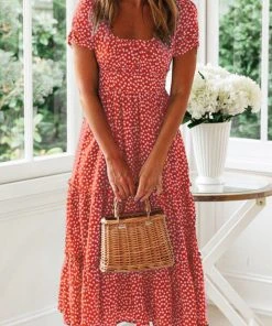 CUPSHE Ariyah Bubble Sleeve Ruffle Ditsy Dress Dresses