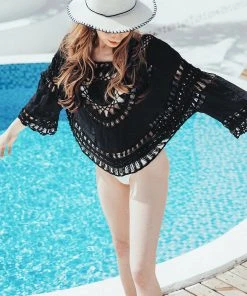 CUPSHE Everly Black Pull Over Scoop Cover Up