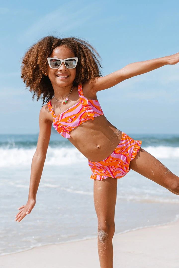 CUPSHE Street Art Bandeau Animal Print Girls Bikini Set