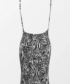 CUPSHE Carli V-neck Thin Straps Backless Zebra Cover Up
