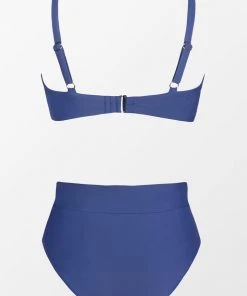 CUPSHE Santorini Solid Scalloped High Waist Tummy Control Plus Size Set