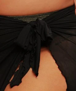 CUPSHE Love Los Angeles Ruffled Knotted Plus Size Maxi Skirt Cover Up Cover Ups