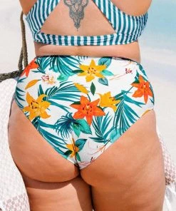 CUPSHE Swimwear UP TO 70% OFF Anya Floral Plus Size Bikini Bottom