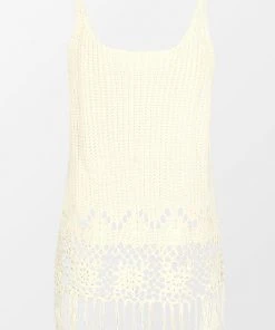 CUPSHE Cover Ups Rebeca Wide Straps Tassel Crochet Cover Up