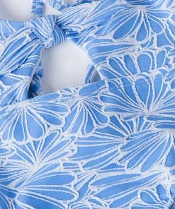 CUPSHE Girls’ Flower Power Bunny Tie Cross Back Strap One Piece Swimsuit