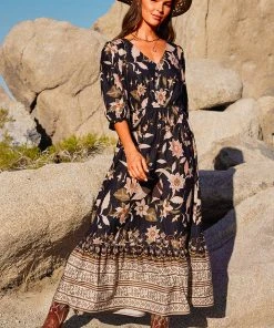 CUPSHE Wendy Bubble Sleeve Maxi A-shape Dress