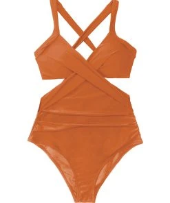 CUPSHE Cutout Back Tie Wrapped One Piece Swimsuit