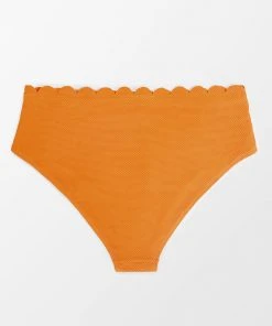 CUPSHE Mayra Scalloped High Waisted Plus Size Bikini Bottom