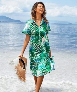 CUPSHE Alba Short Sleeve Shirt Collar Dress Dresses