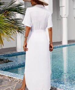 CUPSHE Dresses Ciara Dolman Sleeve Irregular Hem Shirt Dress