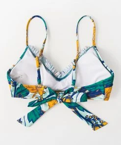 CUPSHE Bikinis Sunday Morning Floral Bikini Top