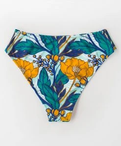 CUPSHE Floral And Leafy Print Bikini Bottom
