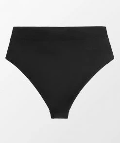 CUPSHE Swimwear BOGO 40% OFF Charmed Romance Black High Waist Tummy Control Plus Size Bikini Bottom