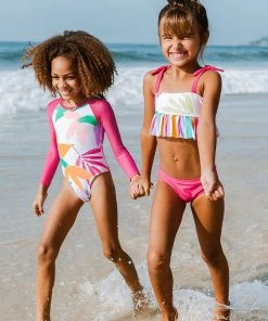 CUPSHE One Pieces Street Art Back Zip Girls Swim One Piece Swimsuit