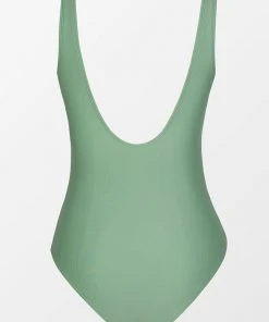 CUPSHE Forest Adventure Solid Wrap Front One Piece Swimsuit