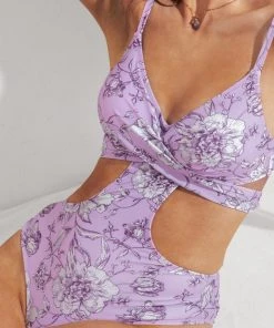CUPSHE Jada Floral Cutout One Piece Swimsuit