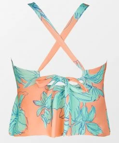 CUPSHE Blooming Flowers Cropped Peplum Plus Size Tankini