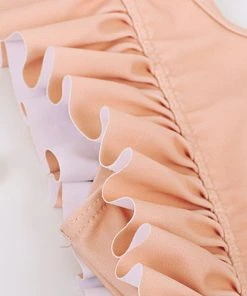 CUPSHE One Pieces Ruffled Trim One Piece Swimsuit For Toddler Girls And Girls